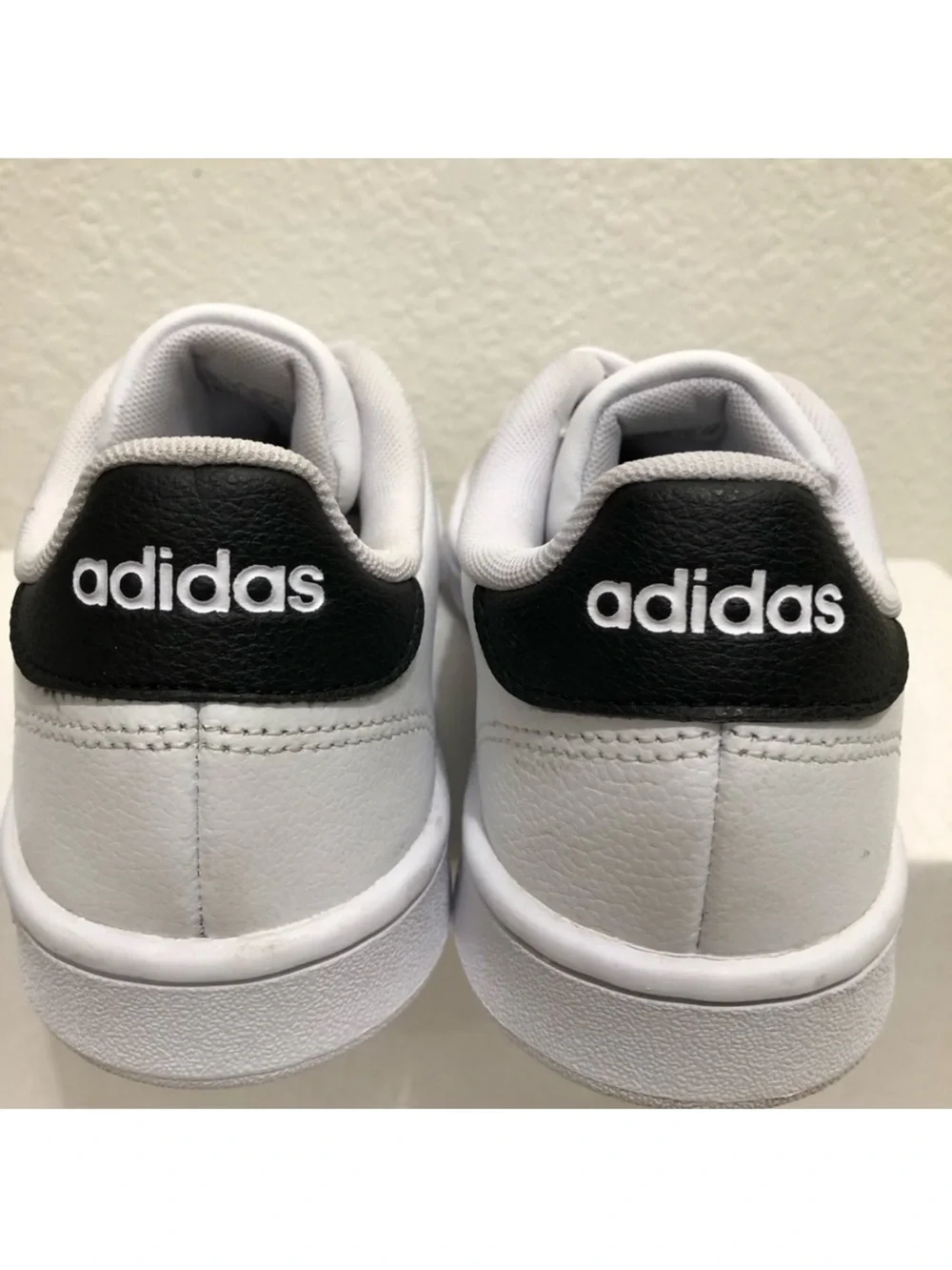 adidas White Sneakers with black Three Stripes